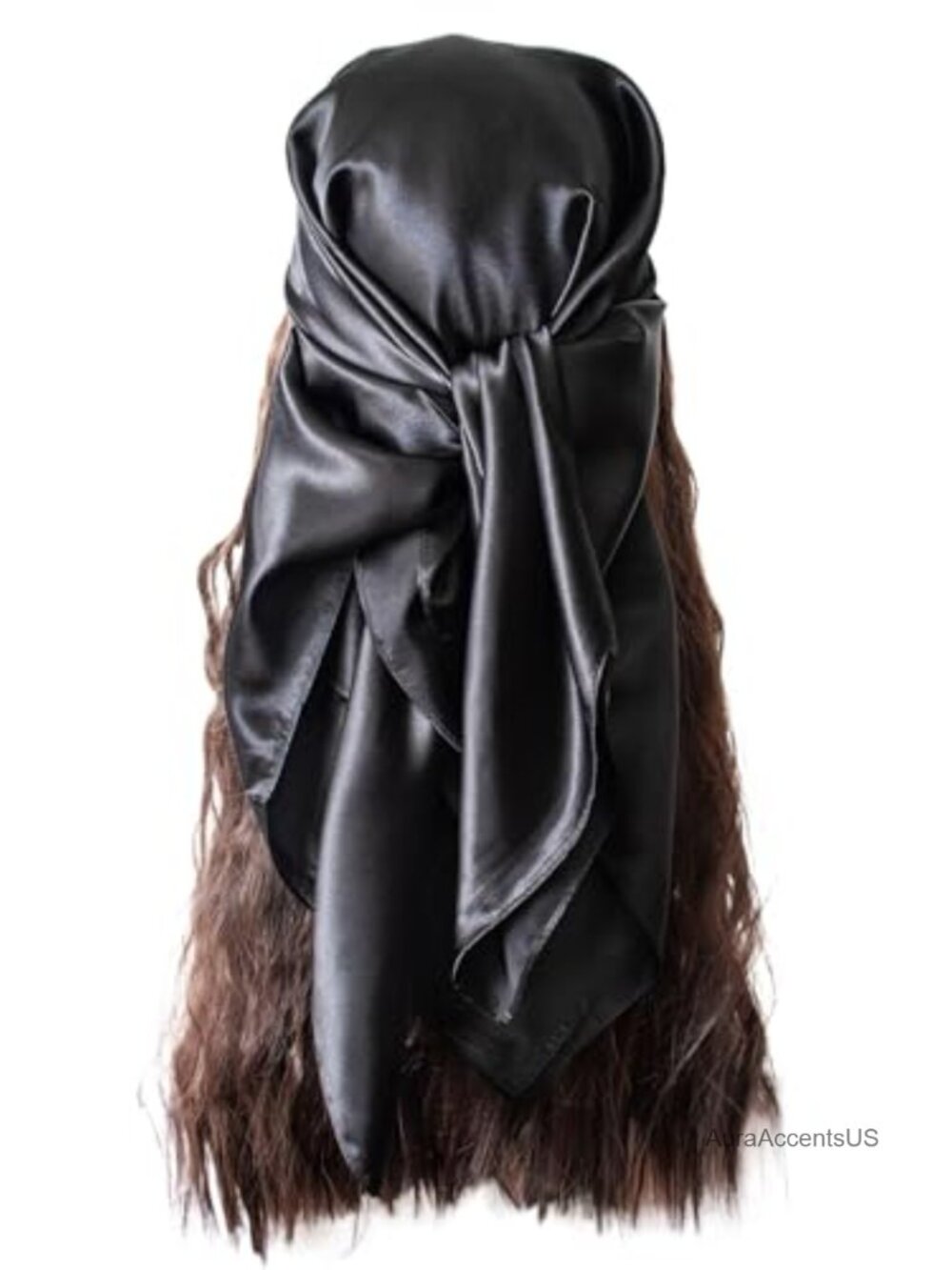 Satin Head Scarf for Women 100% Polyester 35x35 in Silk Feel Headwrap